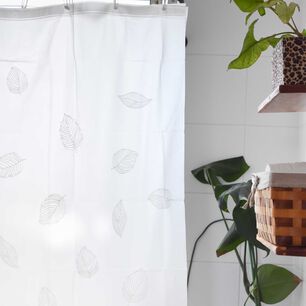 Cortina Ba&ntilde;o Peva Hojas Impermeable 180x180 Cms