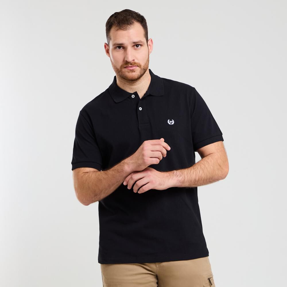 Polera Lisa Regular Manga Corta Cuello Piqu&eacute; Hombre Peroe image number 0.0