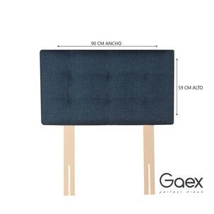 Cama Europea 1 Plaza 190 Respaldo Ginebra