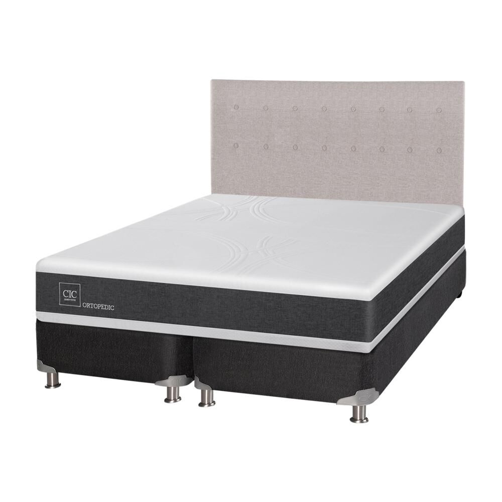 Box Spring Cic Ortopedic / King / Base Dividida + Respaldo + Almohada image number 1.0