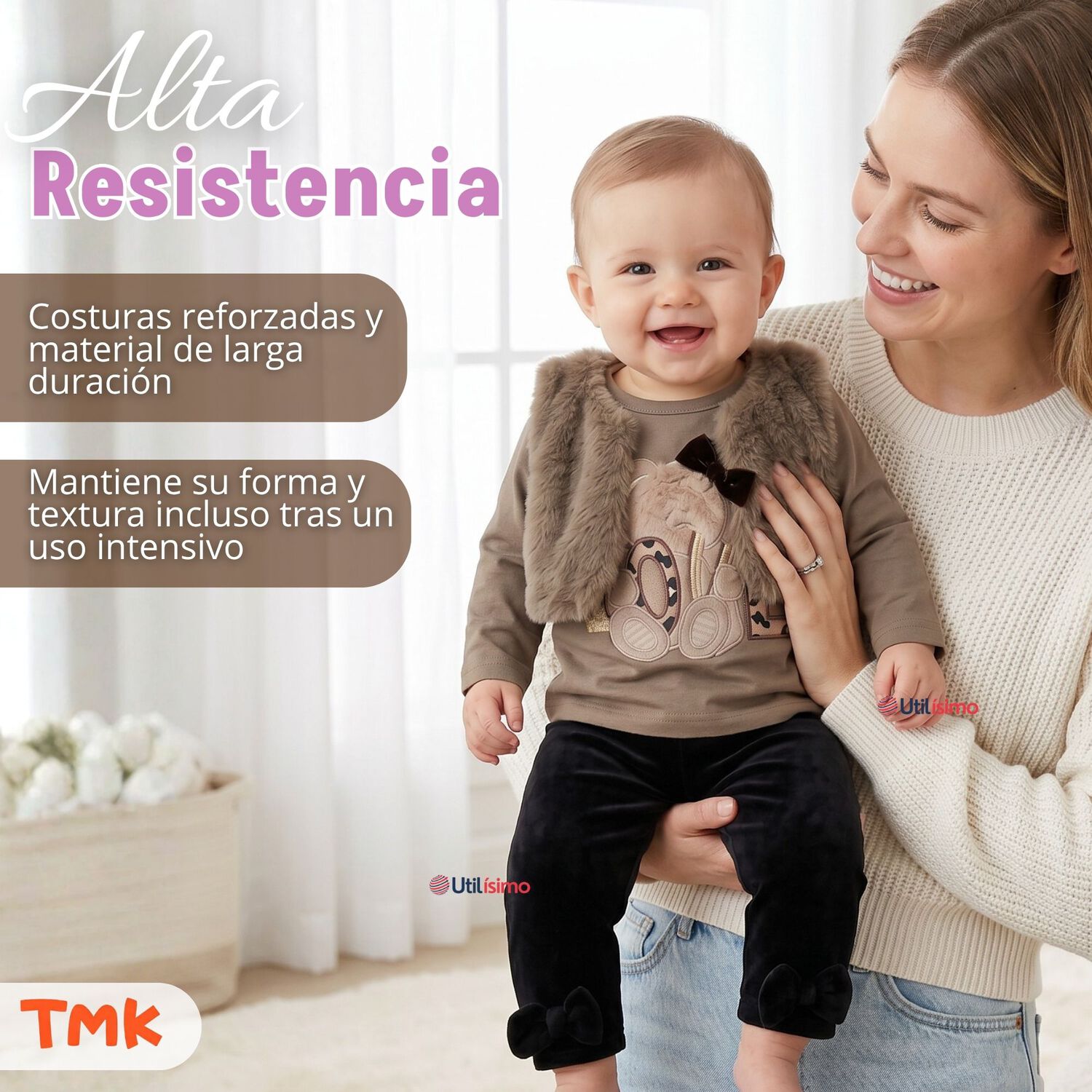 Conjunto Buzo Polera Chaleco 3 Piezas Beb&eacute; Ni&ntilde;a Tedmimak Beautiful Bear image number 7.0