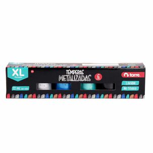 Témpera Xl Metalizada 6 Colores - Torre