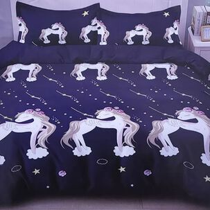 Juego De Sabana Infantil 1.5 Plazas Multiestacion Unicornios