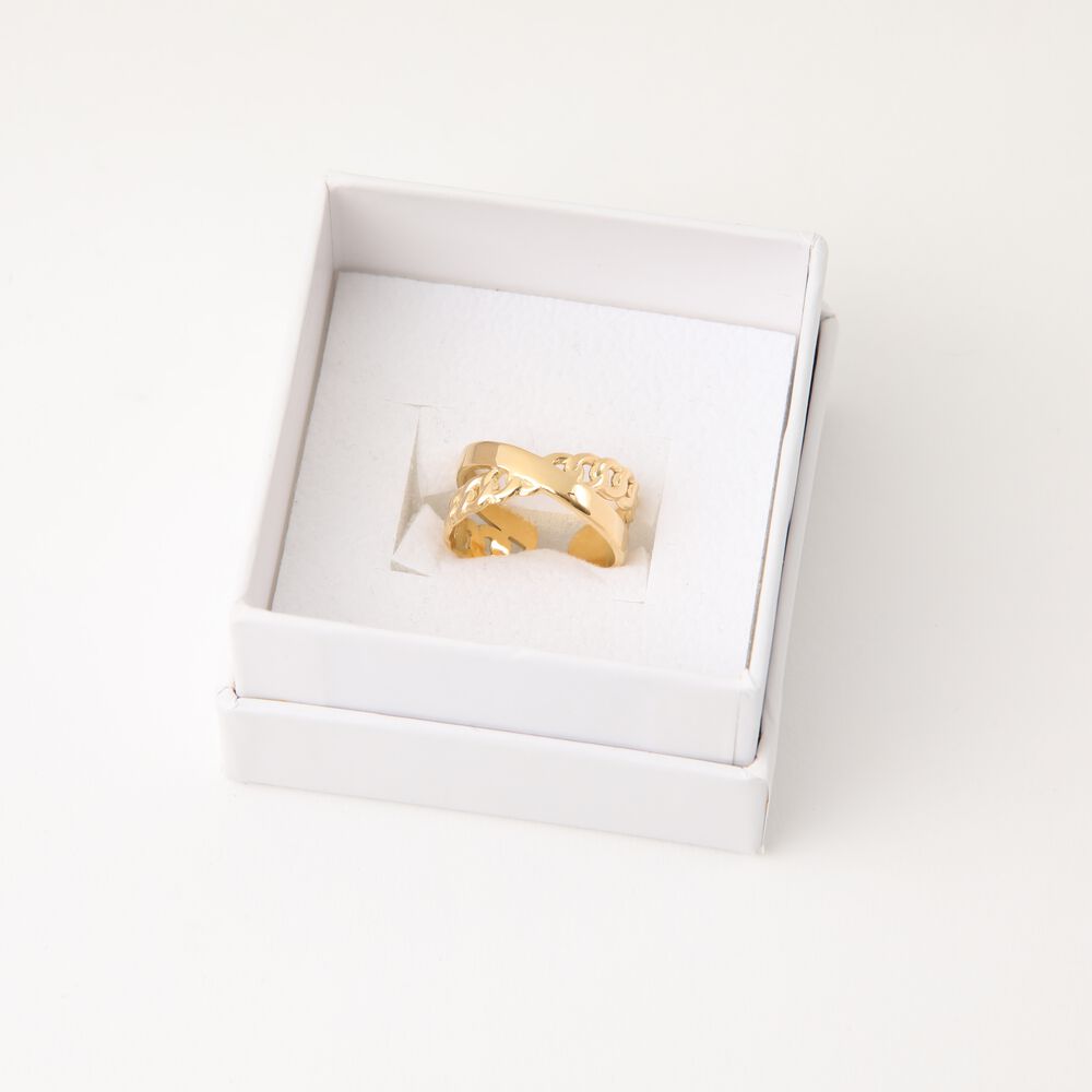 Anillo 19v69 Dorado Mujer Str213 image number 2.0