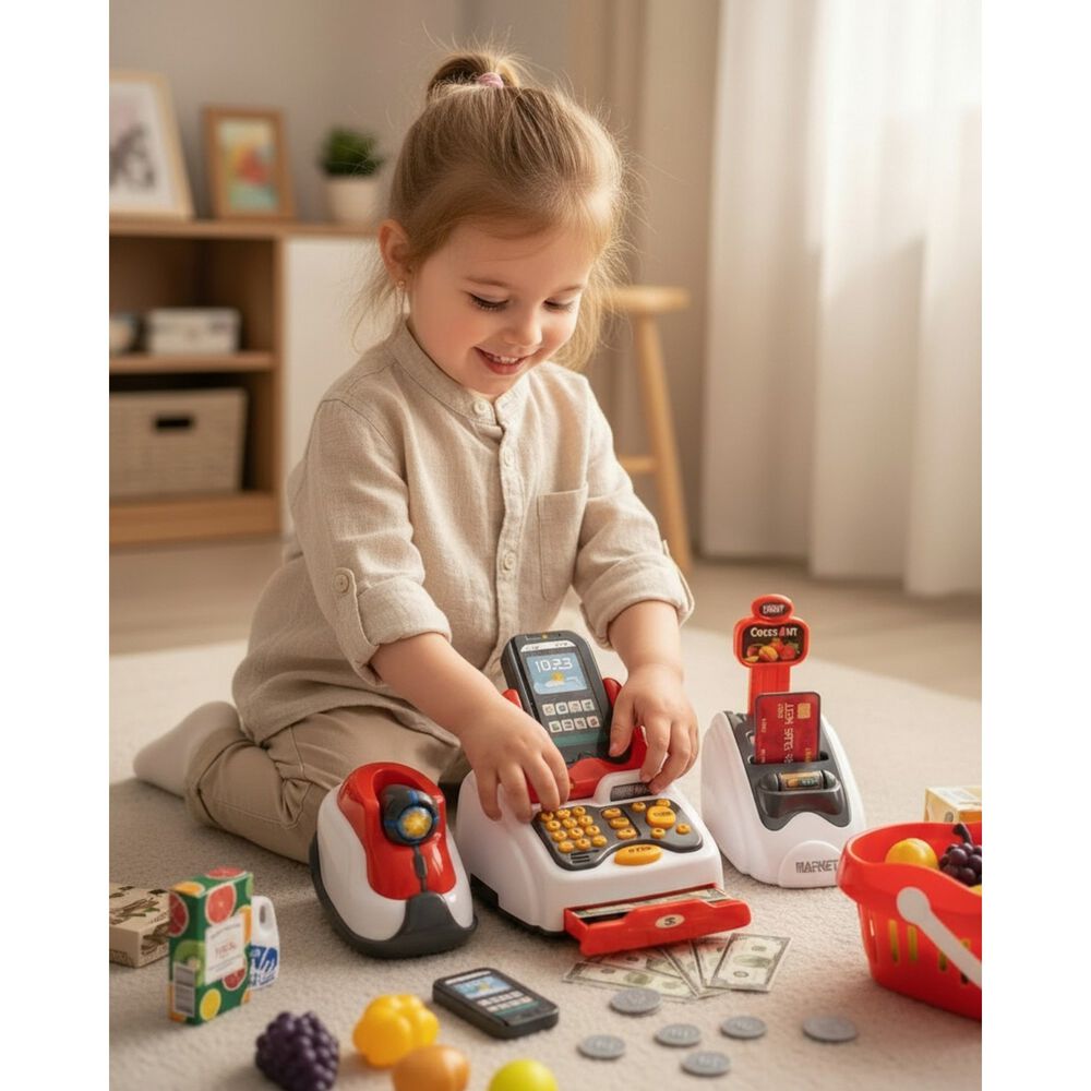 Juguete Infantil De Caja Registradora Para Ni&ntilde;os 3 En 1 image number 6.0
