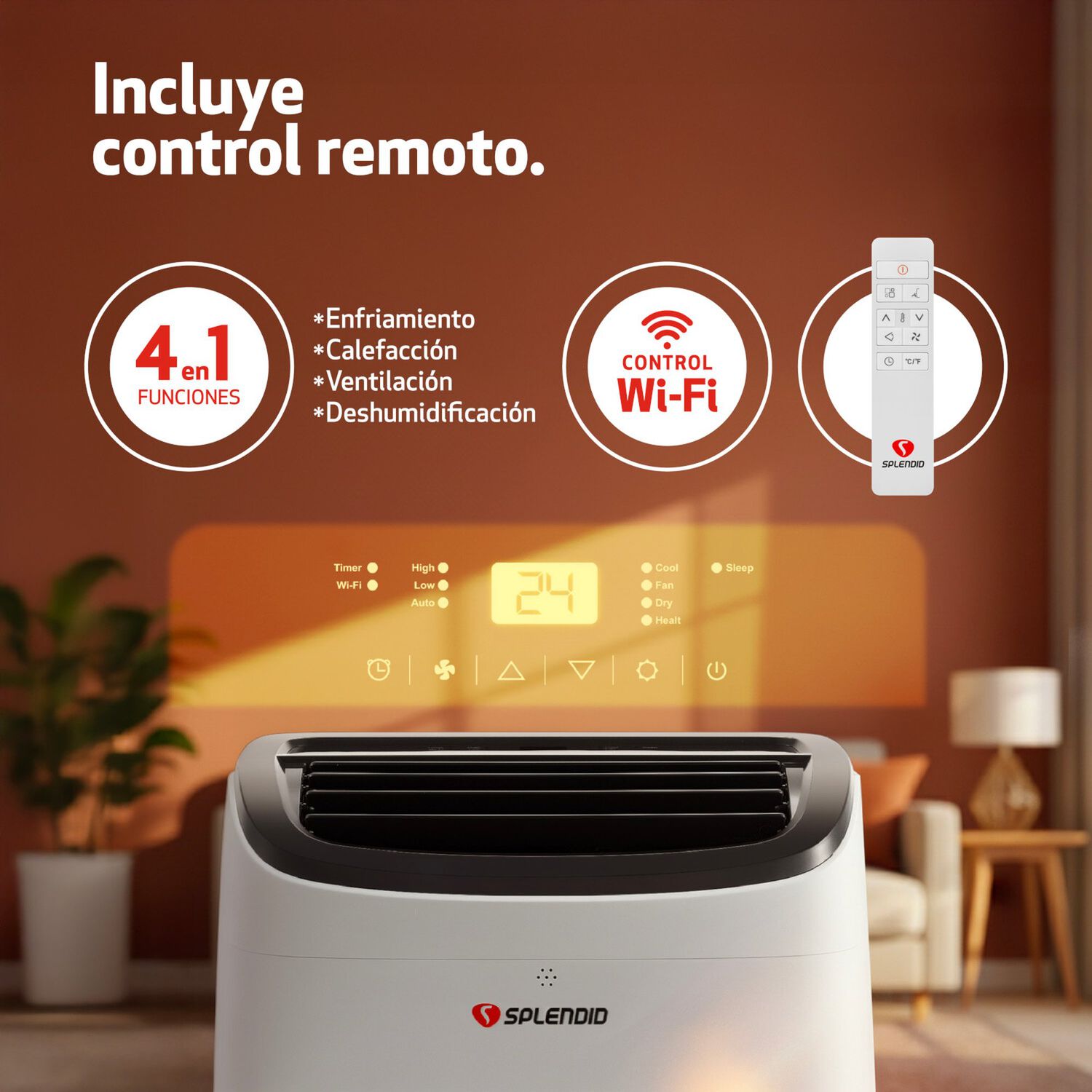 Aire Acondicionado Port&aacute;til 9000 Btu Wi Fi Splendid image number 8.0