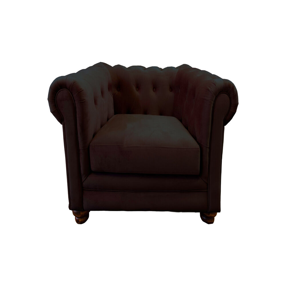 Sofa Florencia 1 Cuerpo Tela Velvet Chocolate image number 0.0