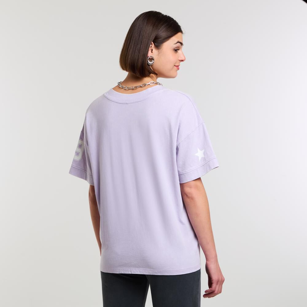 Polera F&uacute;tbol Americano Manga Corta Cuello V Mujer Rolly Go image number 3.0