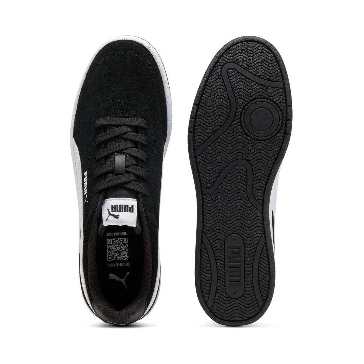 Zapatilla Puma Court Classic Clean Sd Hombre Negro image number 4.0