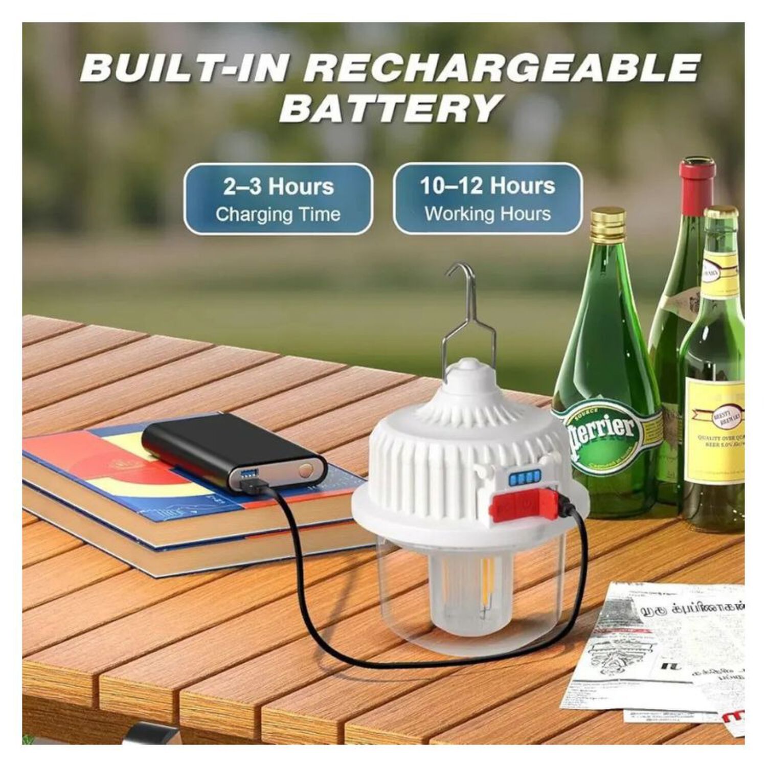 Foco Ampolleta Solar Led Irm 120w Emergencia Camping Usb image number 3.0