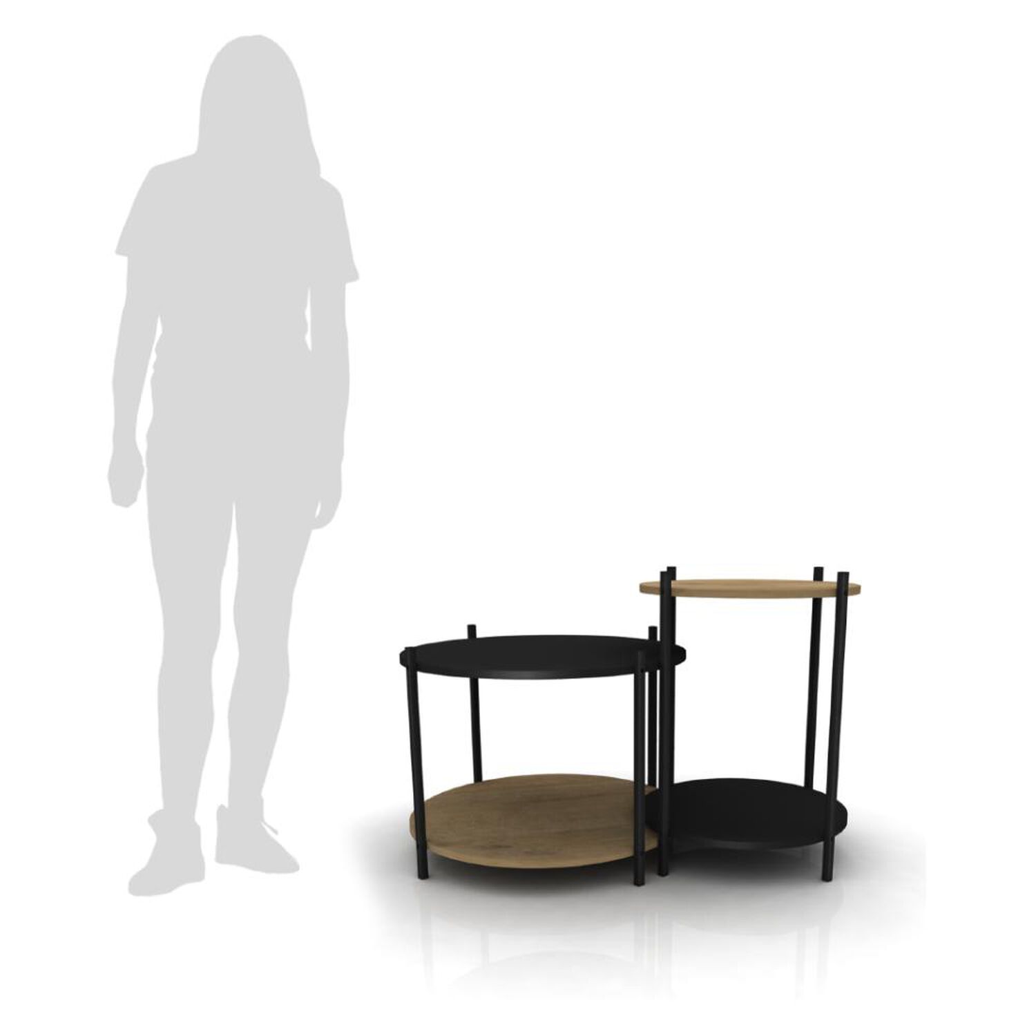 Set 2 Mesas Living Home Mobili Krav image number 4.0