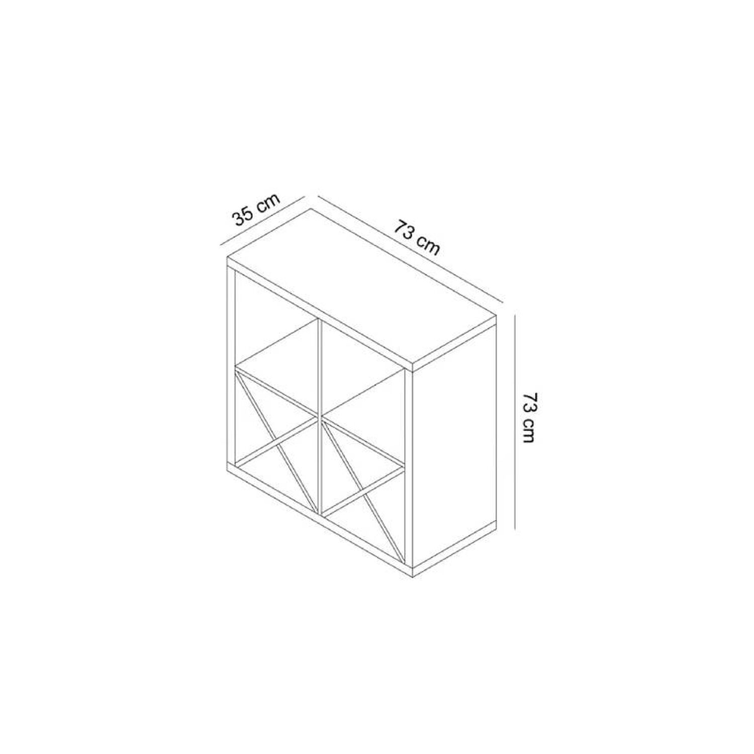 Estante Organizador Liam Blanco 2 Repisas 73x73x35 Cm image number 2.0