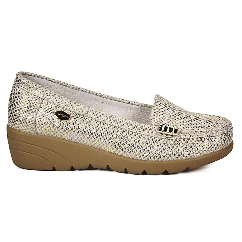 Mocasín Cuero Eliette Dorado image number 1.0