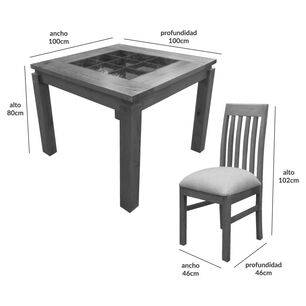Juego De Comedor Almore Moscu / 4 Sillas