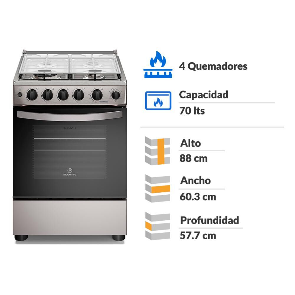 Cocina A Gas Mademsa Fm4ssc 4 Quemadores image number 1.0