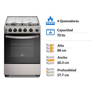 Cocina A Gas Mademsa Fm4ssc 4 Quemadores