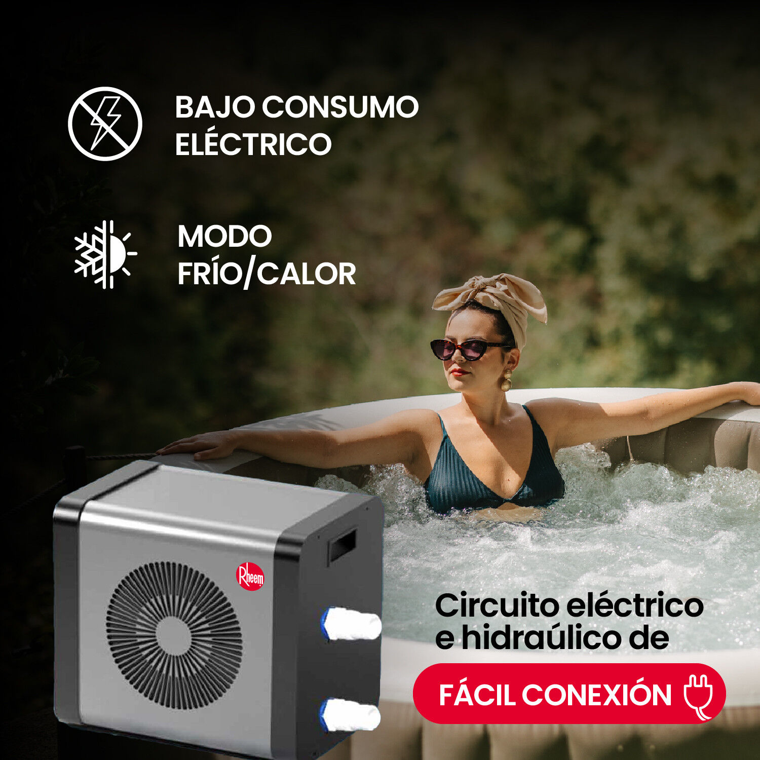 Bomba De Calor Piscina Crosswind 20m3 Rheem image number 4.0