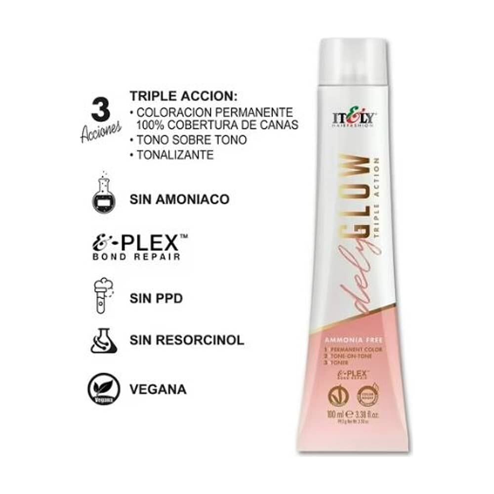 Tintura Per S/amoni Itely Delyglow 3n Casta&ntilde;o Oscuro 100ml 3.0 image number 2.0