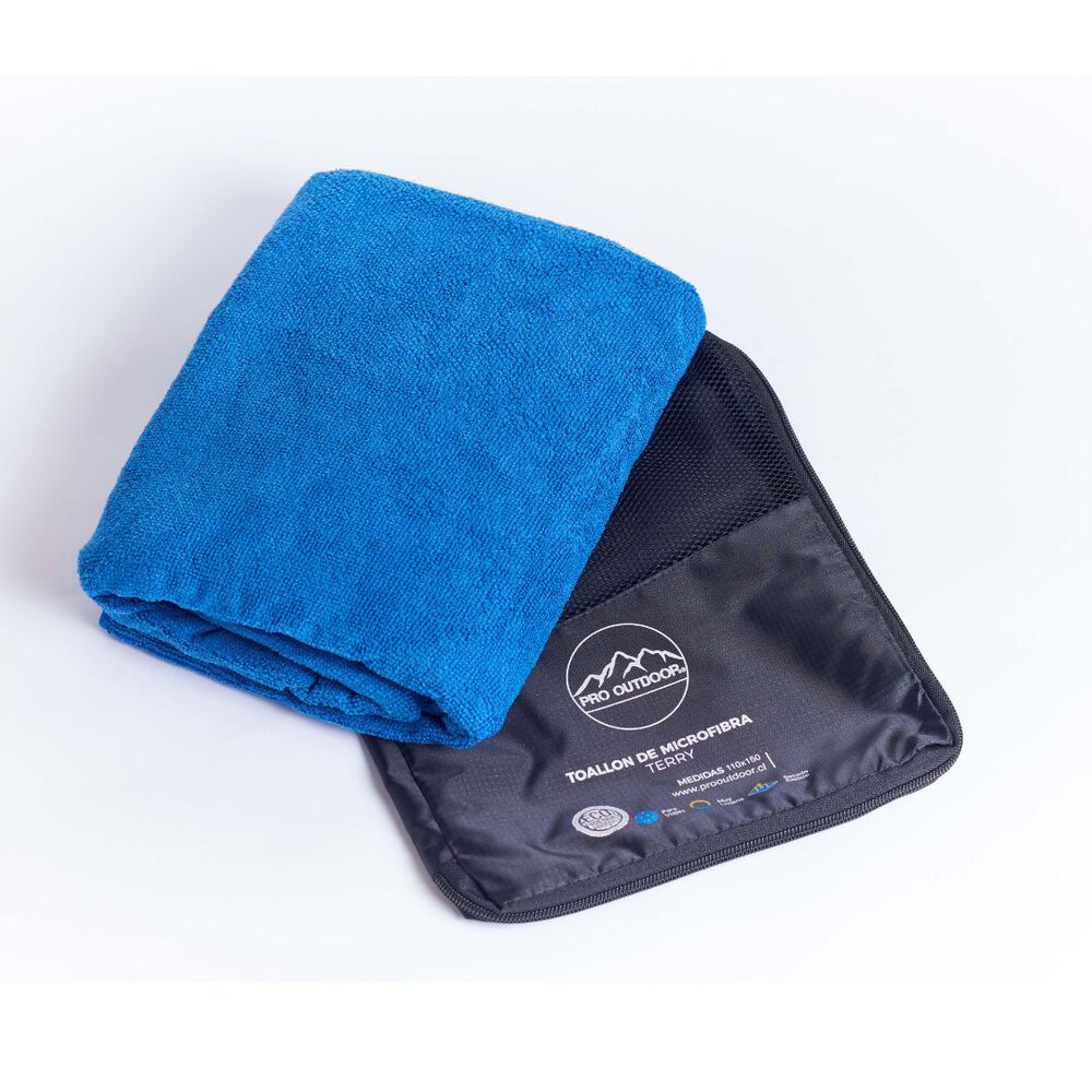 Toalla Microfibra Xl Terry Azul Pro Outdoor image number 1.0