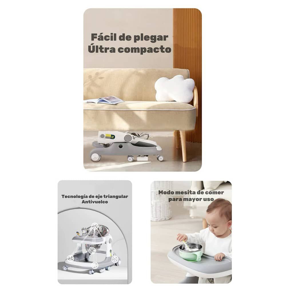 Andador Caminador 5 En 1 Con Apoya Pies Lubabycas Rojo image number 3.0