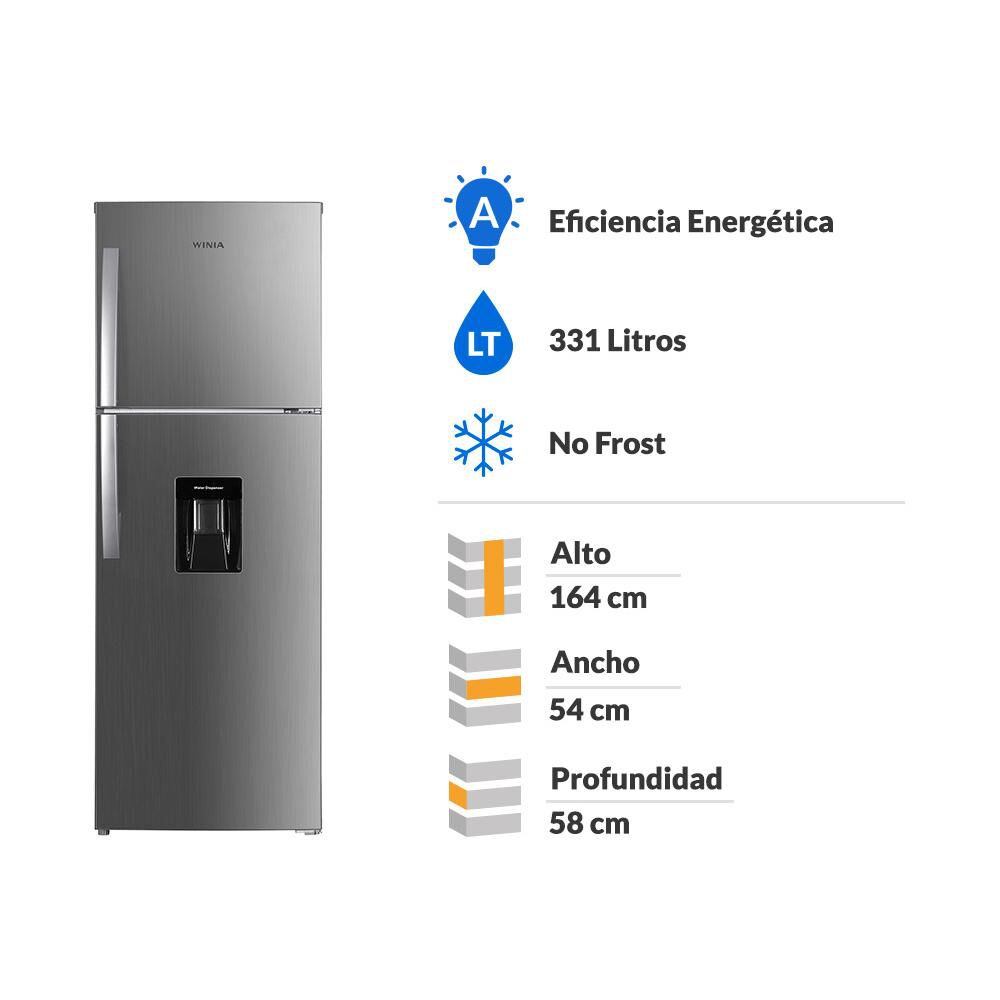 Refrigerador Top Freezer Winia FRT-37DIP / No Frost / 331 Litros / A image number 1.0