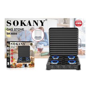Encimera A Gas 4 Platos Sokany 8.8kw