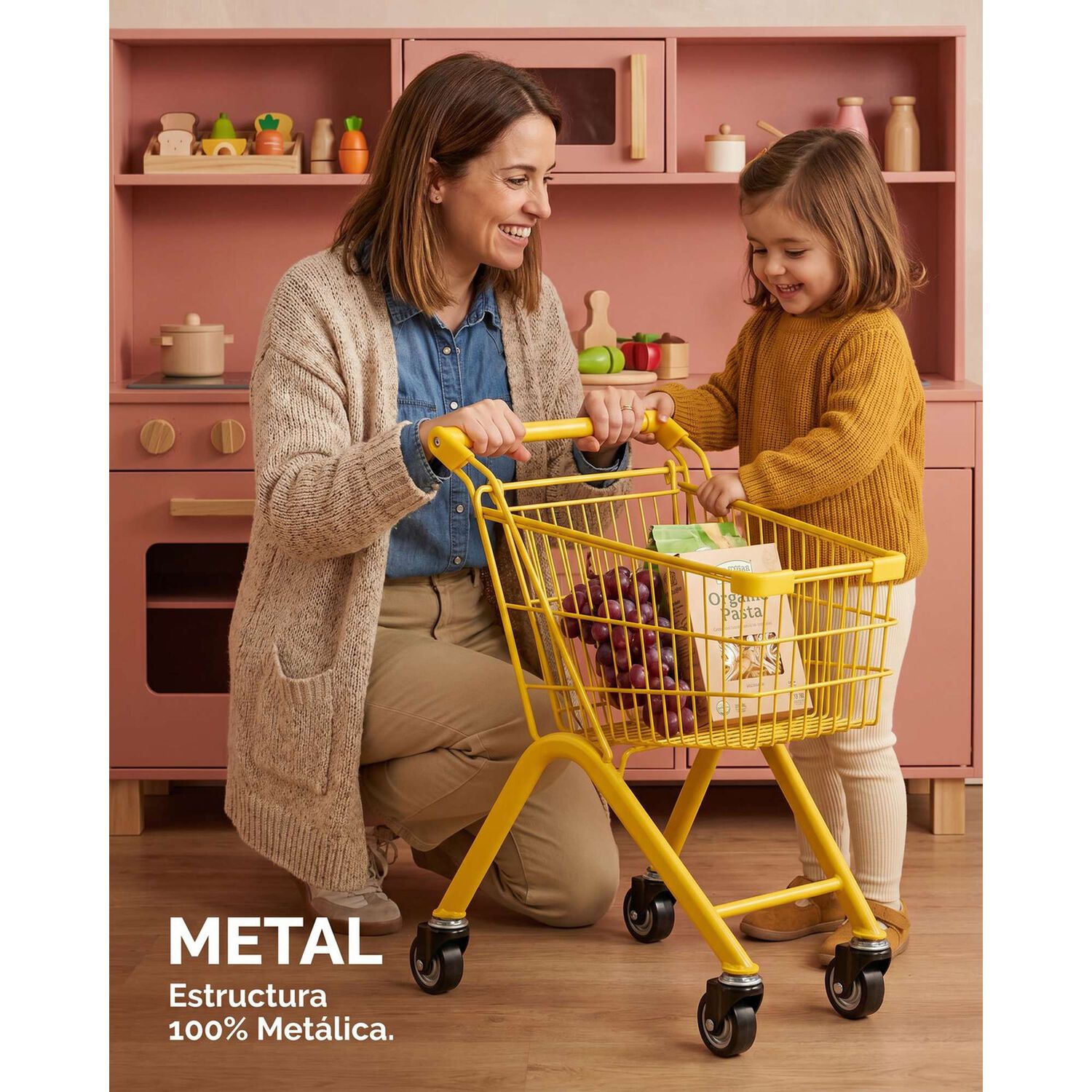 Carro De Supermercado Infantil De Metal Juguete image number 37.0