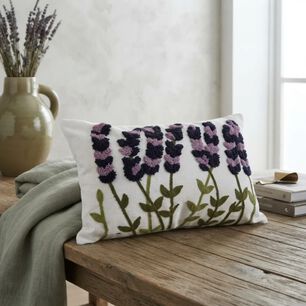 Set De 4 Cojines Decorativos Jard&iacute;n Lavanda Ros&eacute;