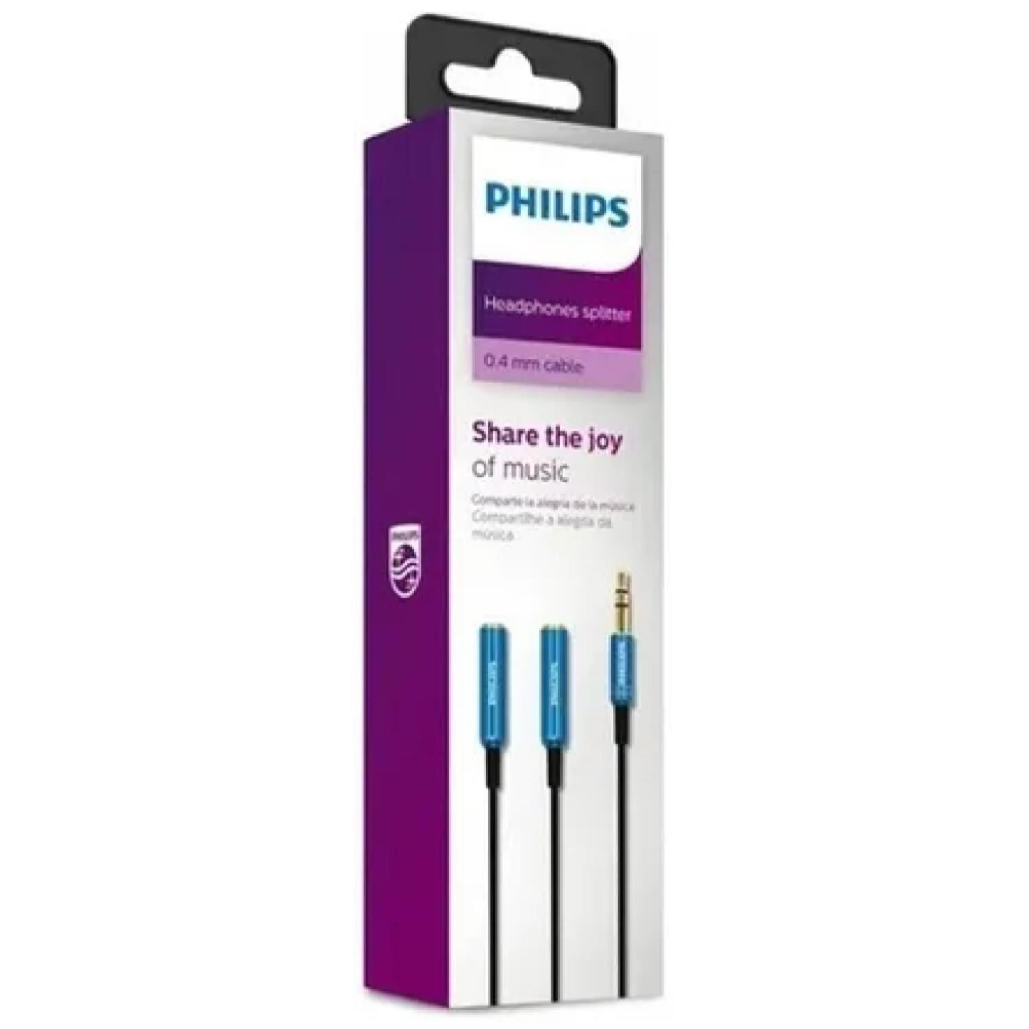 Splitter Cable Auxiliar Jack 3.5 Puntas Doradas image number 0.0
