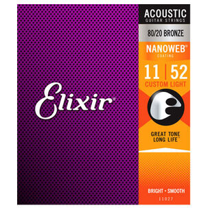 Set De Cuerdas Elixir Guitarra Acústica 80/20 11-52 11027
