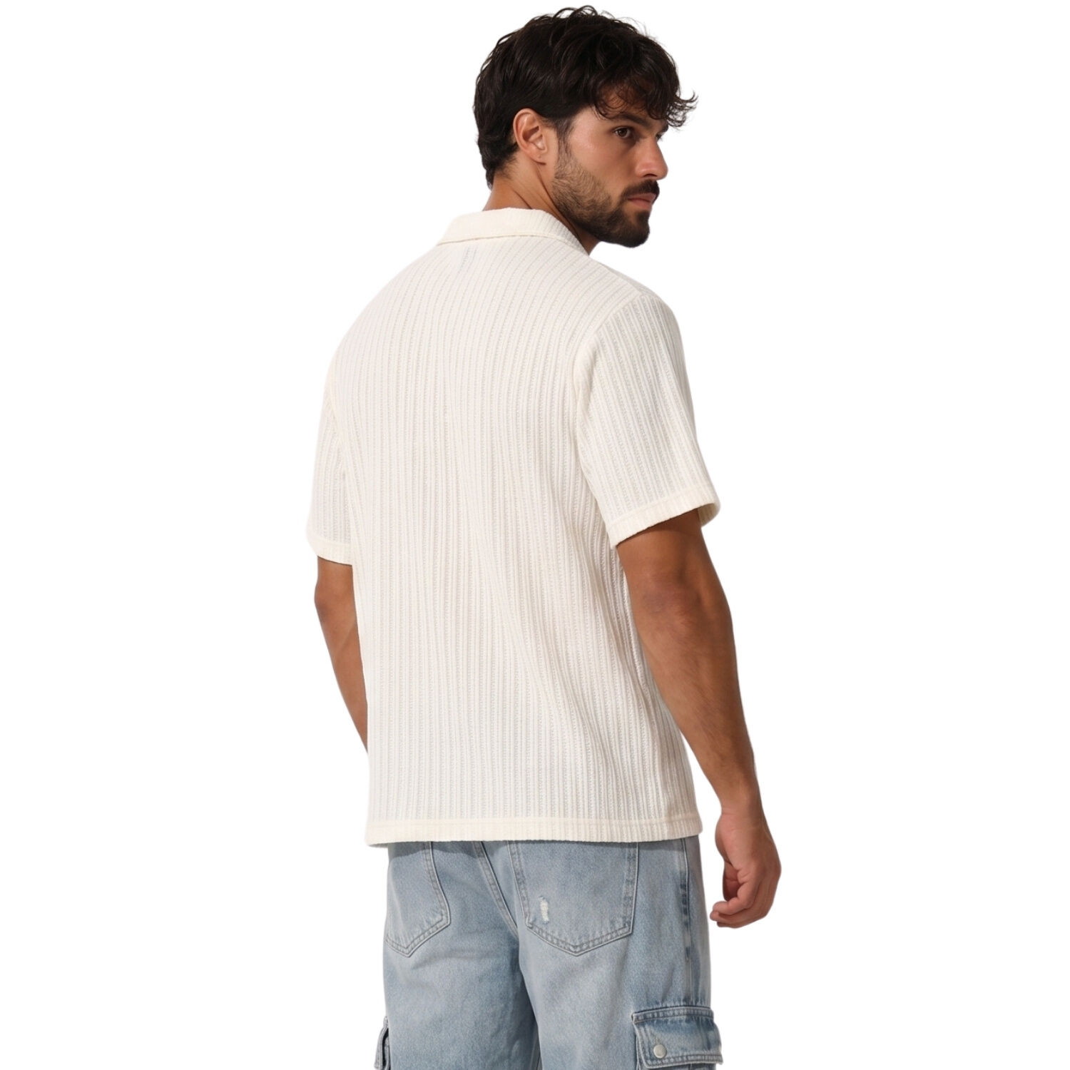 Polera Polo Hombre Tejido Texturizado Manga Corta Lisboa image number 2.0