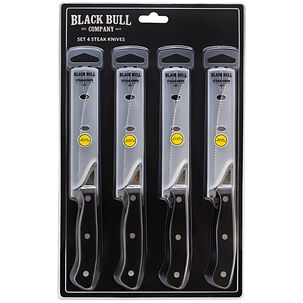 Set 4 Cuchillos Steak Corte Y Estilo Premium Black Bull - Ps