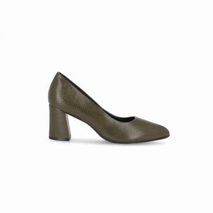 Zapato Mujer Verde Militar/snake Luiza 442 Piccadilly