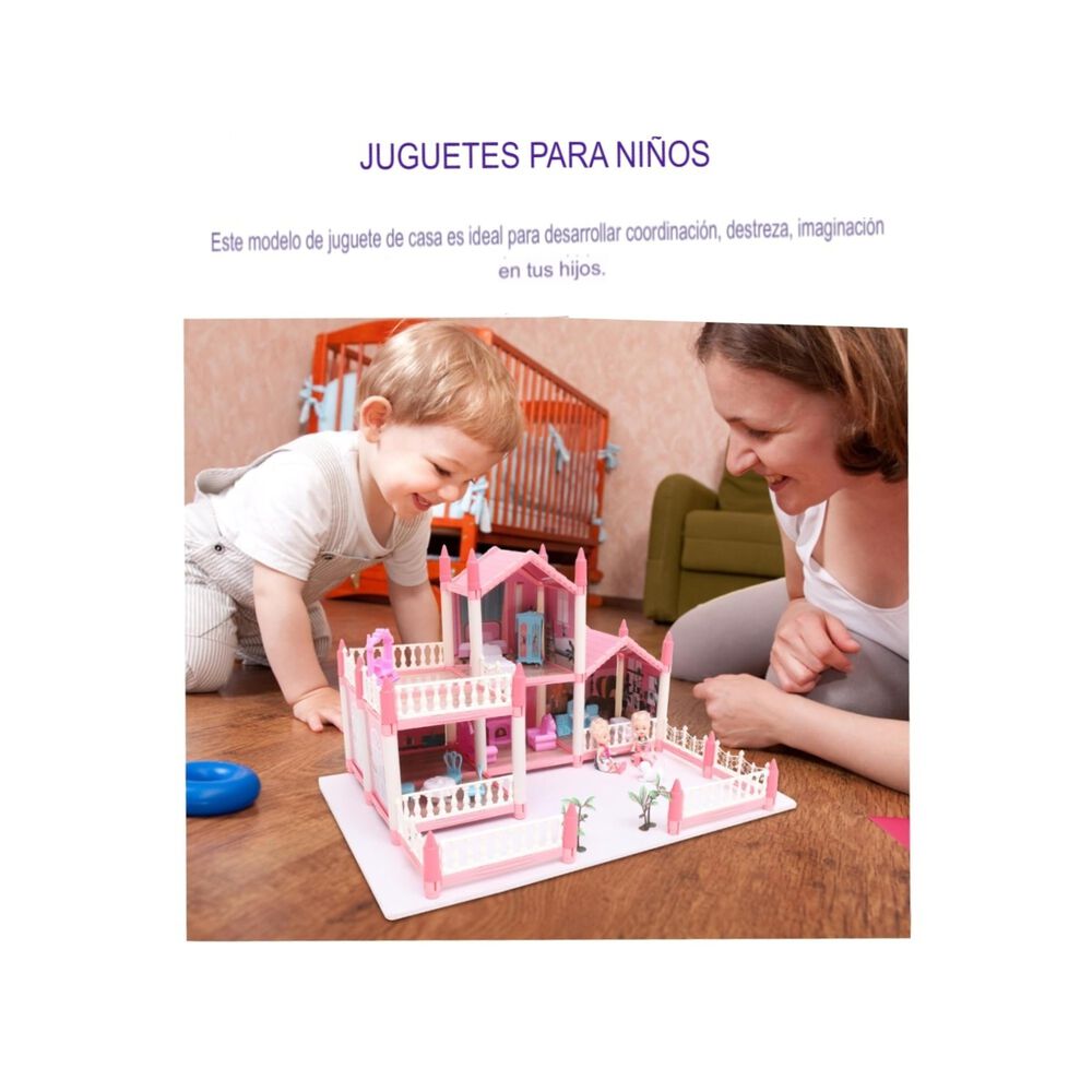 Casa Mu&ntilde;ecas Con Muebles Hermosa Juguete Ni&ntilde;as image number 7.0