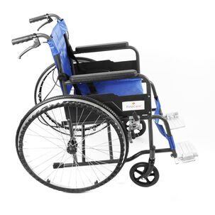 Silla De Ruedas Standard Plegable Azul