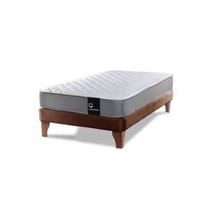 Cama Europea Zen Best 1.5 Plaza Tela Velvet Chocolate