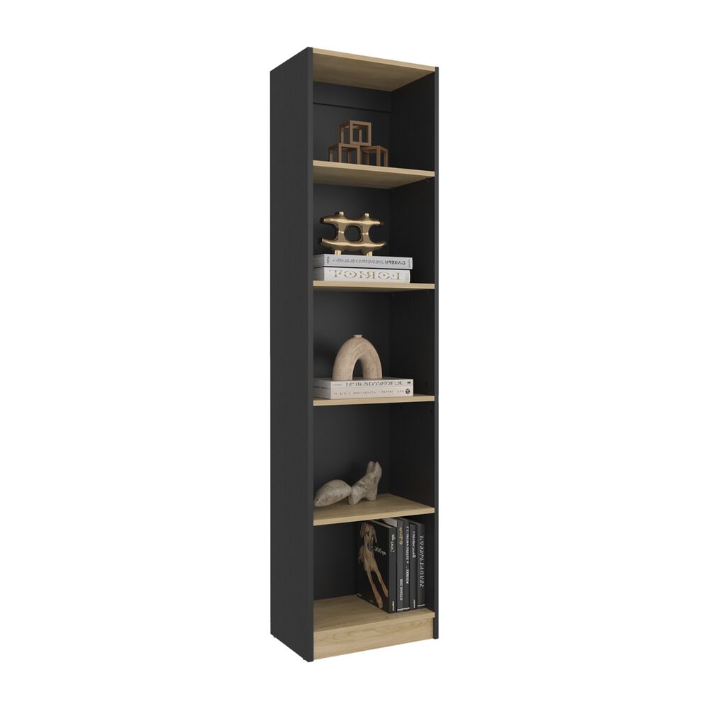 Estante Organizador 5 Niveles 180,6x45x29,9 Cm Negro Y Cafe Claro image number 2.0