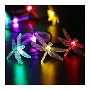 Guirnalda Luces Solares De Libelula 30 Luces Led