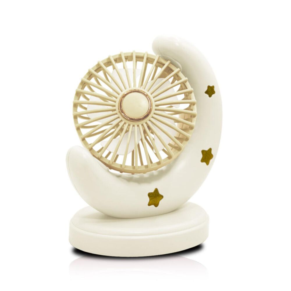 Mini Ventilador De Escitorio Usb Silencioso En Forma De Luna image number 0.0