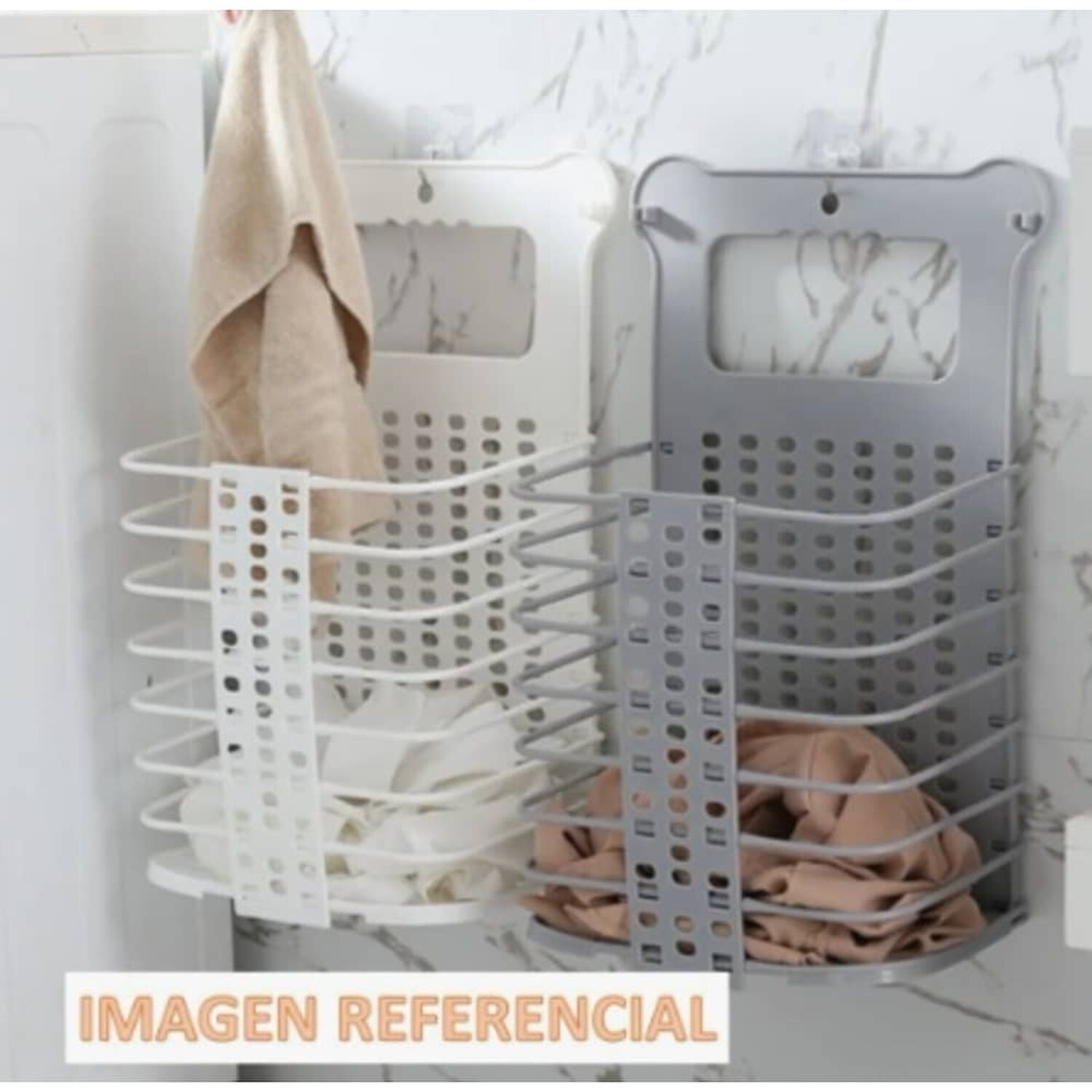 Pack De 2 Cesta Para Ropa Sucia Plegable Ahorra Espacio Mono image number 1.0