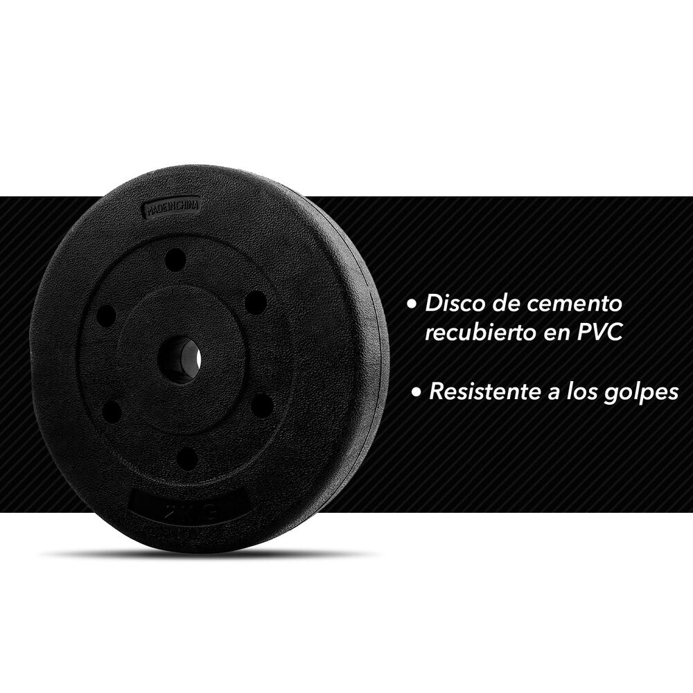 Disco De Cemento 2 Kg Para Barra Pvc Negro image number 4.0