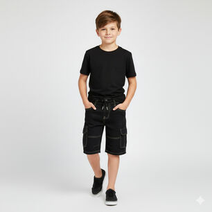 Short Cargo Ni&ntilde;o Con Bolsillos C&oacute;modo Verano