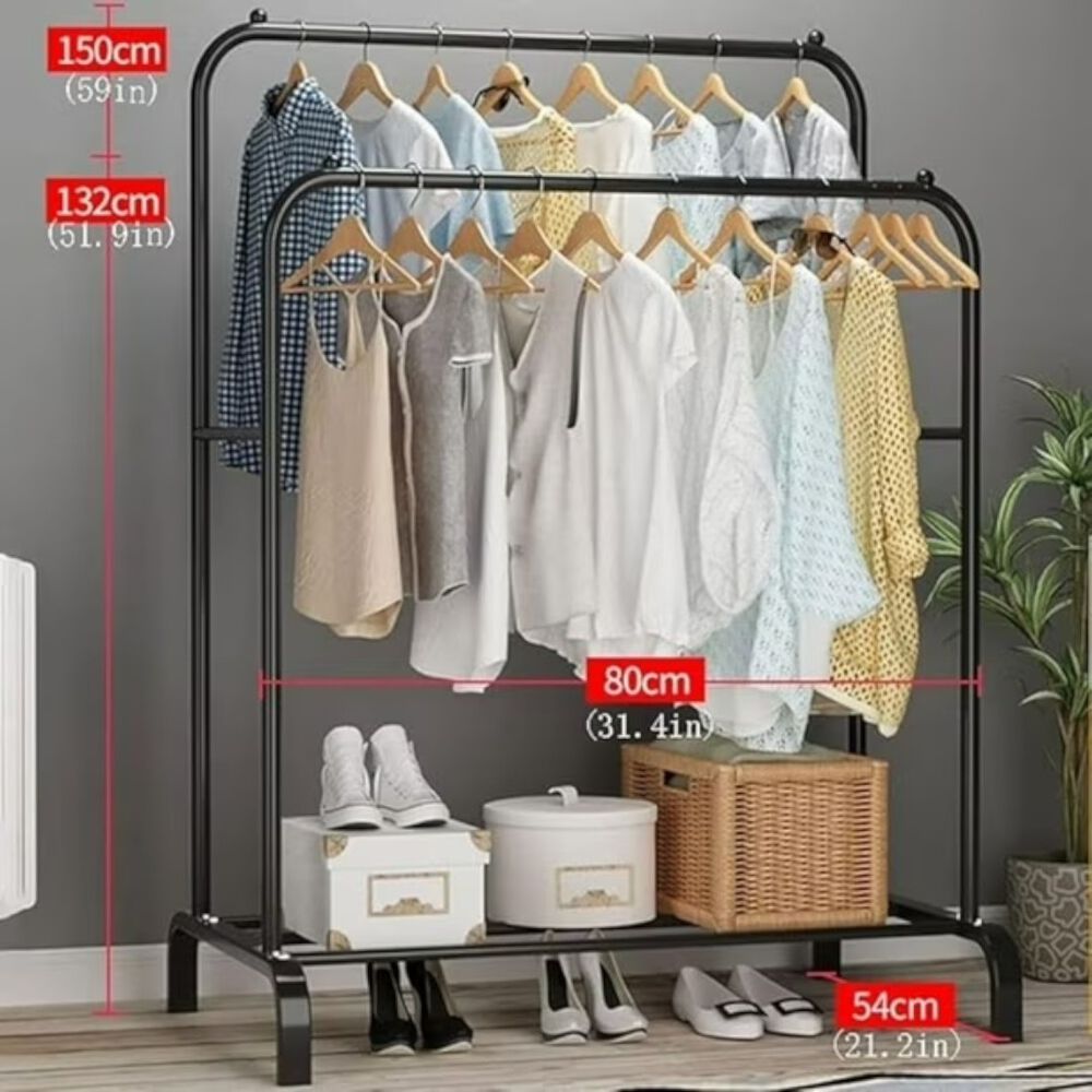 Perchero Organizador Colgante Doble Barra Tendedero Colgador image number 5.0