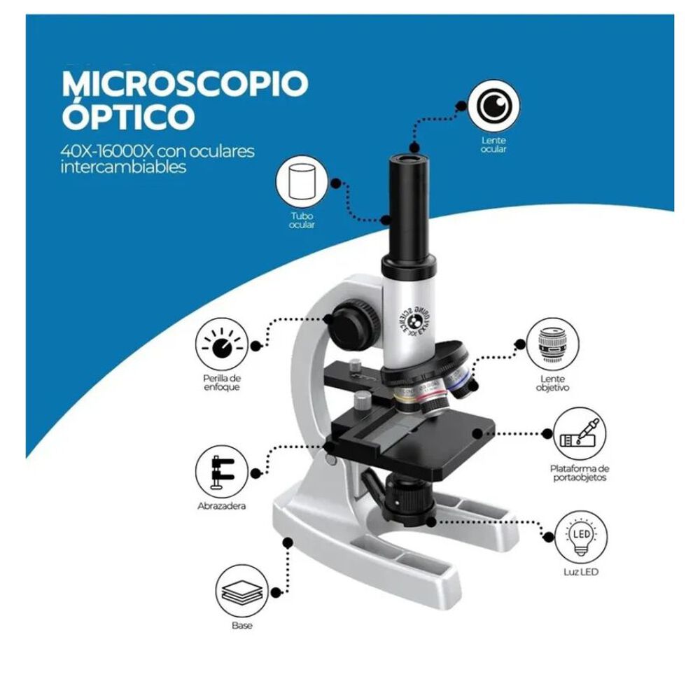 Microscopio Cient&iacute;fico Infantil Escolar Juguete Stem Ni&ntilde;os image number 4.0