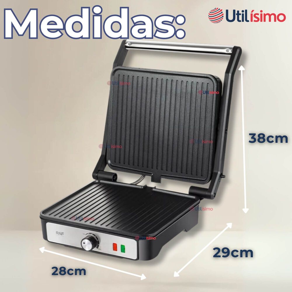 Plancha Parrillera Eléctrica 2000w Asadora Doble Cara Antiadherente image number 2.0