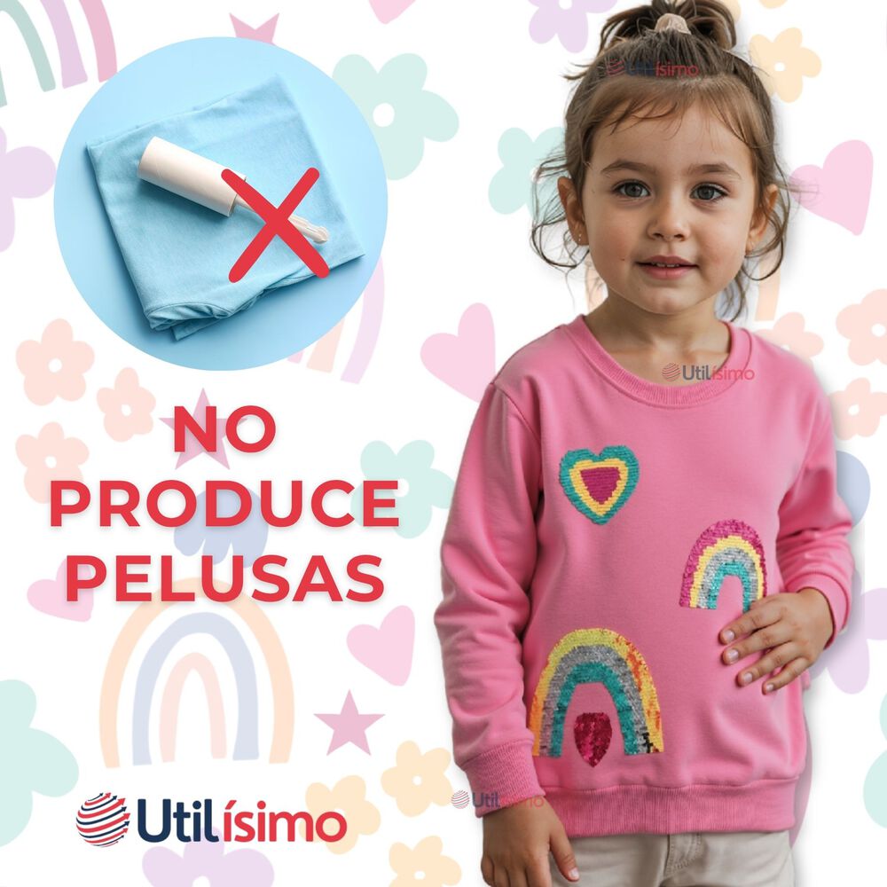 Poler&oacute;n Ni&ntilde;a Manga Larga 100% Algod&oacute;n Fucsia Arcoiris image number 5.0