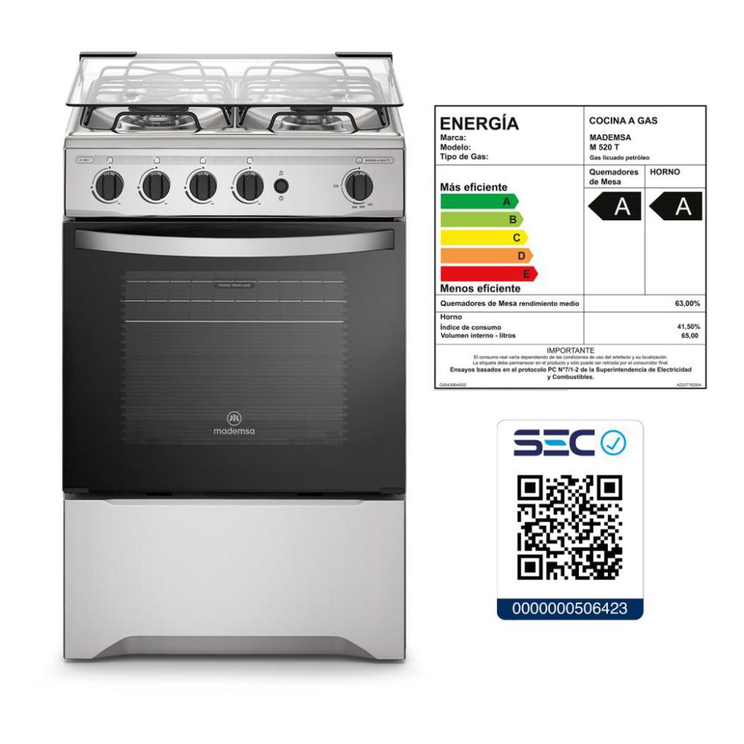 Cocina A Gas Mademsa M 520 T / 4 Quemadores image number 3.0