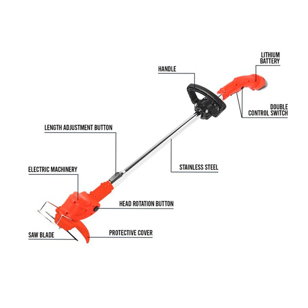 Cortadora De Pasto Multifuncional Maquina De C&eacute;sped El&eacute;ctrica 12v image number 3.0