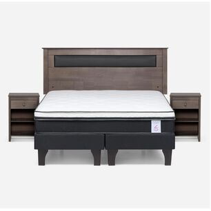 Cama Europea Rosen New Style 6 / 2 Plazas / Base Dividida + Set De Maderas