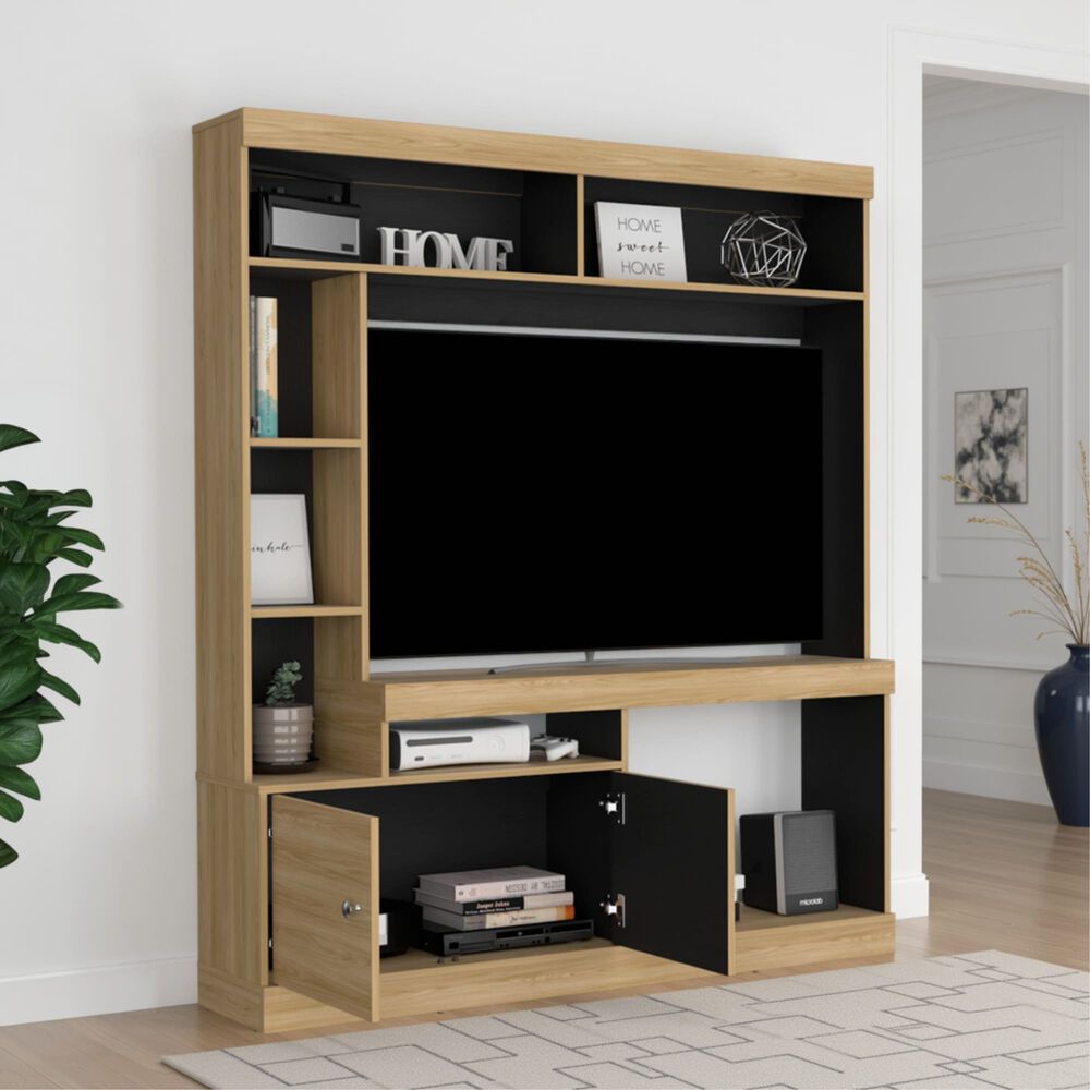 Estante Tv 65" 180,6x180x30,3 Cm 2 Puertas image number 4.0
